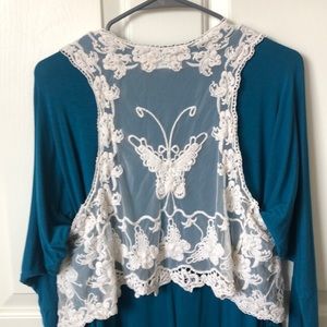 Butterfly Lace Vest